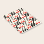 Red Cherries, Black & White Double Checker Notebook Gallery Image 2