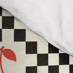 Red Cherries, Black & White Double Checker Comforter Gallery Image 4