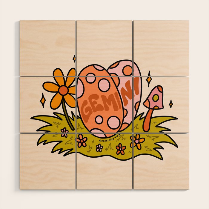 Gemini Easter Egg Wood Wall Art Gallery Image 1