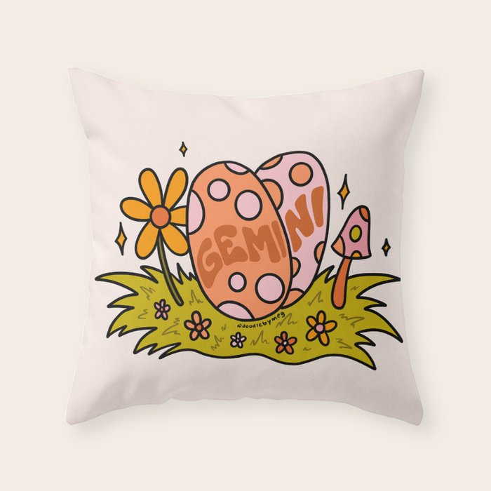 Gemini Easter Egg Throw Pillow Gallery Image 6