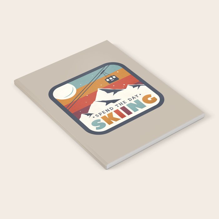 Spend The Day Skiing-Ski Badge Notebook Gallery Image 2