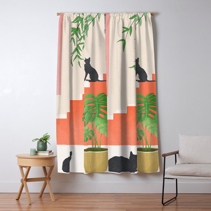 Cat Space II Window Curtain Gallery Image 5