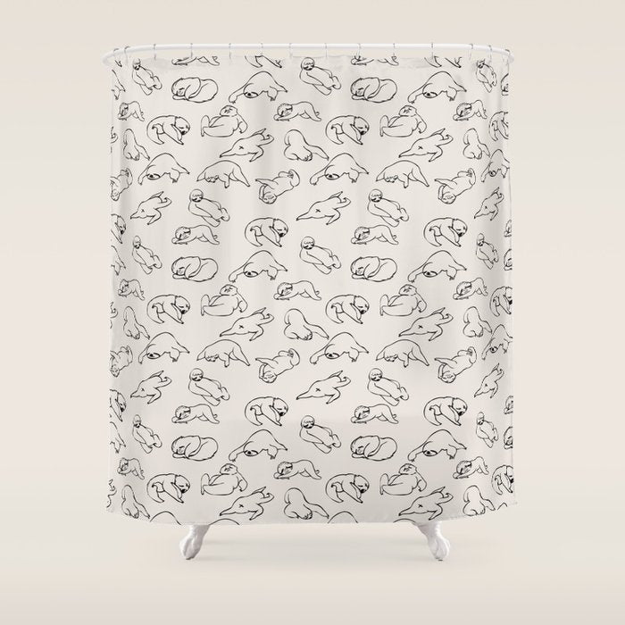 More Sleep Sloth Shower Curtain Gallery Image 1