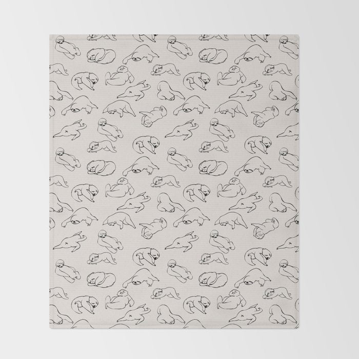 More Sleep Sloth Throw Blanket Gallery Image 2