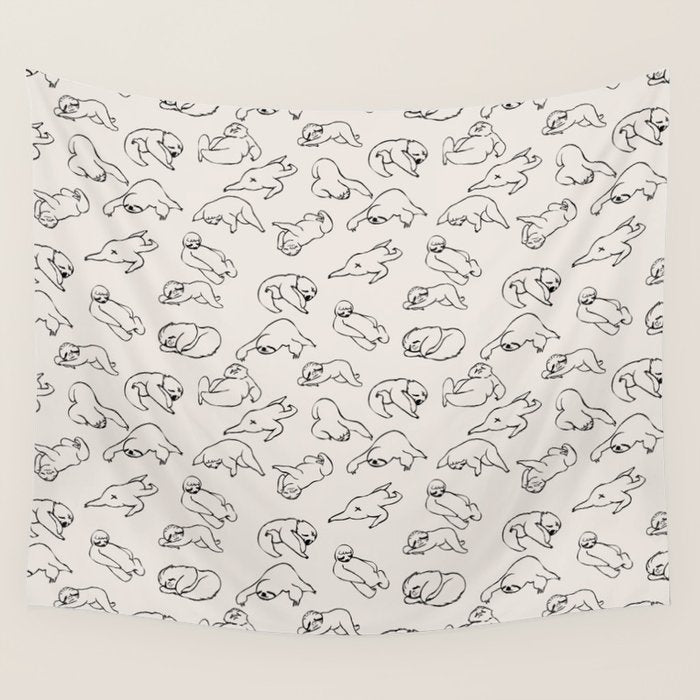 More Sleep Sloth Wall Tapestry Gallery Image 4