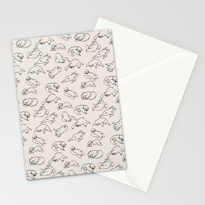 More Sleep Sloth Stationery Card Gallery Image 2