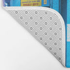 Post Apocalyptic Neon City Blues  - Tokyo Bath Mat Gallery Image 2