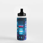 Post Apocalyptic Neon City Blues  - Tokyo Water Bottle Gallery Image 2