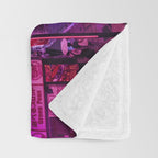 Post Apocalyptic Neon City Blues  - Tokyo Throw Blanket Gallery Image 3