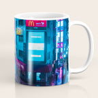 Post Apocalyptic Neon City Blues  - Tokyo Coffee Mug Gallery Image 1