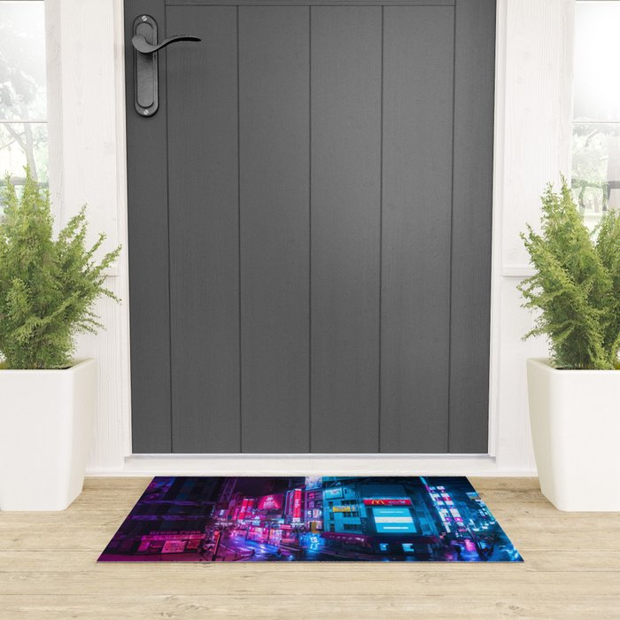 Post Apocalyptic Neon City Blues  - Tokyo Welcome Mat Gallery Image 3