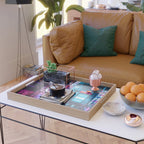 Post Apocalyptic Neon City Blues  - Tokyo Serving Tray Gallery Image 2