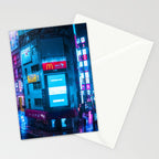 Post Apocalyptic Neon City Blues  - Tokyo Stationery Card Gallery Image 2