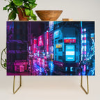 Post Apocalyptic Neon City Blues  - Tokyo Credenza Gallery Image 1
