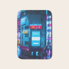 Post Apocalyptic Neon City Blues  - Tokyo Bath Mat Gallery Image 1