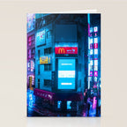 Post Apocalyptic Neon City Blues  - Tokyo Stationery Card Gallery Image 2