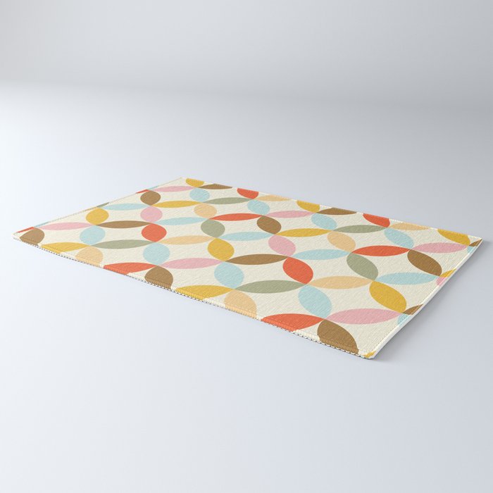  Mid-Century Mod Retro Pattern Rug Gallery Image 3