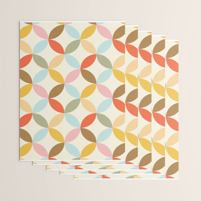  Mid-Century Mod Retro Pattern Wrapping Paper Gallery Image 3