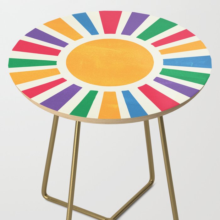 Retro Sunrise 2: 80s Rainbow Edition Side Table Gallery Image 2