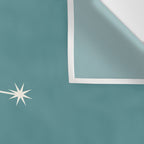 Gemini Zodiac Star Constellation Line Art Teal Wall Tapestry Gallery Image 3