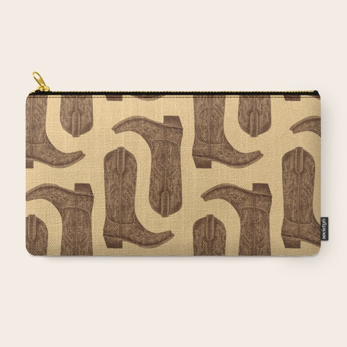 Brown Cowgirl Boot Carry All Pouch Gallery Image 2
