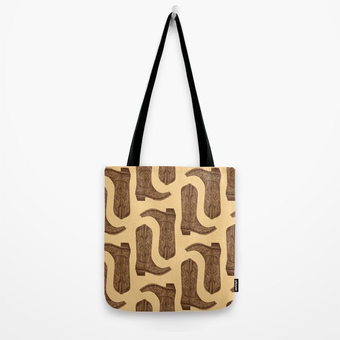 Brown Cowgirl Boot Tote Bag Gallery Image 2