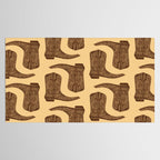 Brown Cowgirl Boot Tablecloth Gallery Image 2