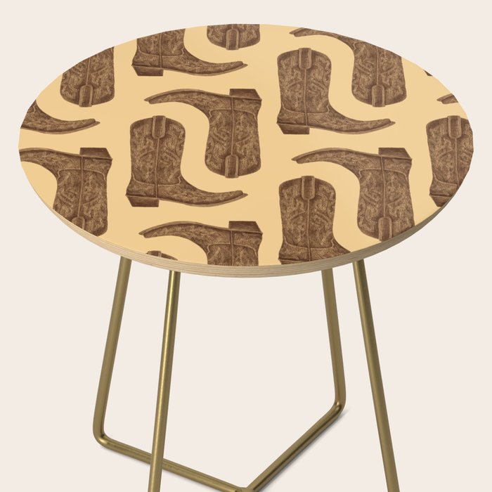 Brown Cowgirl Boot Side Table Gallery Image 2
