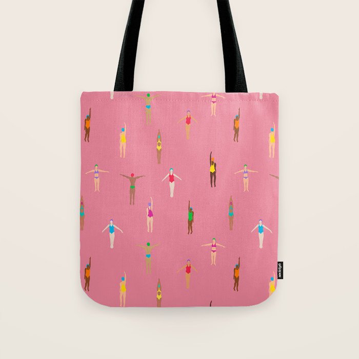 Swimmers in a Sea of Pink Tote Bag Gallery Image 1