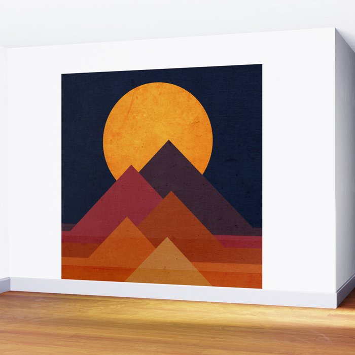 Full moon and pyramid Wall Mural Gallery Image 2