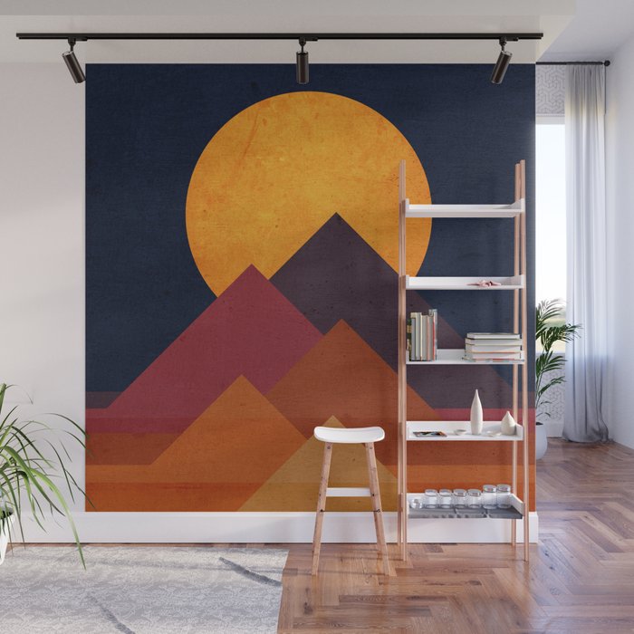 Full moon and pyramid Wall Mural Gallery Image 1