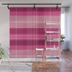 Tartan Plaid - Peppermint Pink Wall Mural Gallery Image 1