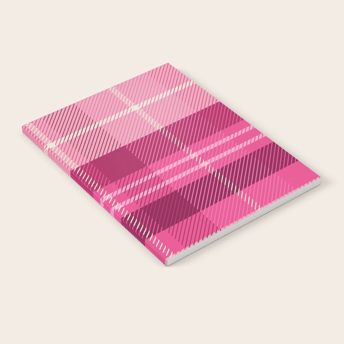 Tartan Plaid - Peppermint Pink Notebook Gallery Image 2