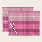 Tartan Plaid - Peppermint Pink Placemat Gallery Image 1