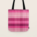 Tartan Plaid - Peppermint Pink Tote Bag Gallery Image 1