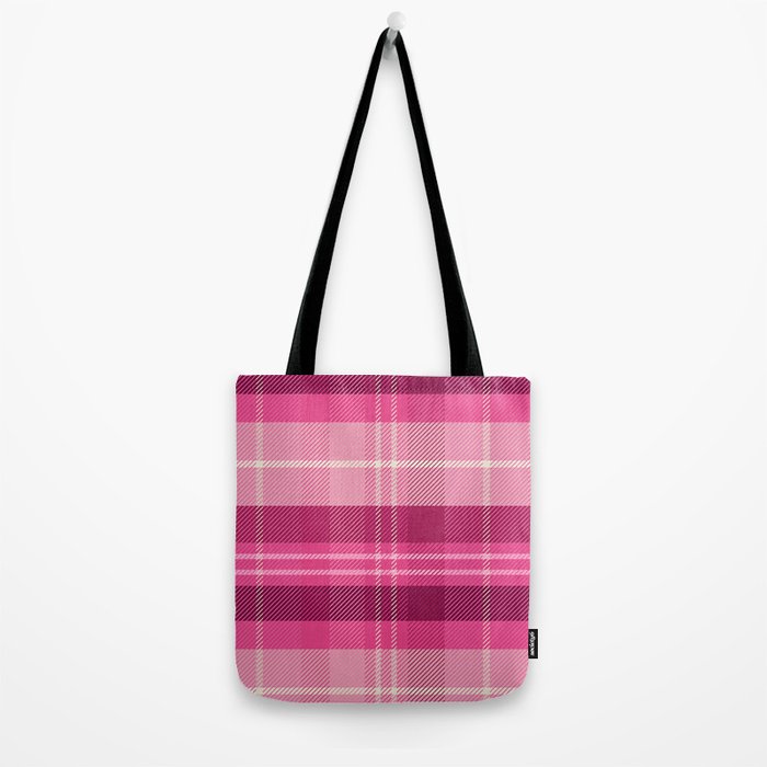 Tartan Plaid - Peppermint Pink Tote Bag Gallery Image 2