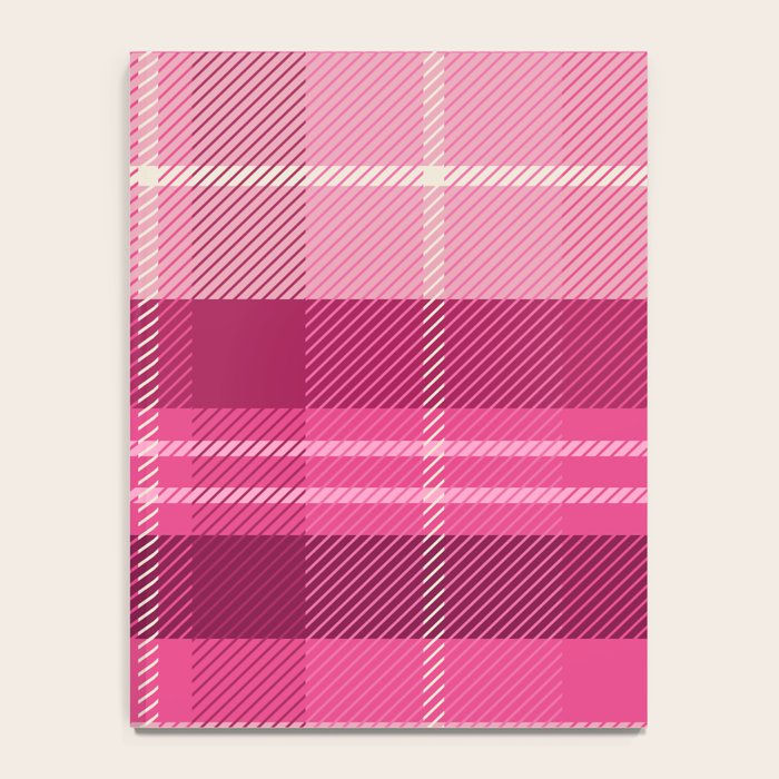 Tartan Plaid - Peppermint Pink Notebook Gallery Image 4