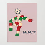 Vintage World Cup poster, Ciao, Italia 90 mascot, old football print Notebook Gallery Image 4