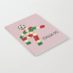 Vintage World Cup poster, Ciao, Italia 90 mascot, old football print Notebook Gallery Image 2