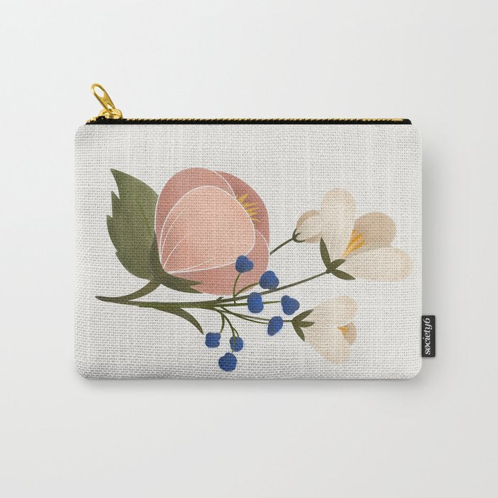 Delicate florals Carry All Pouch Gallery Image 1