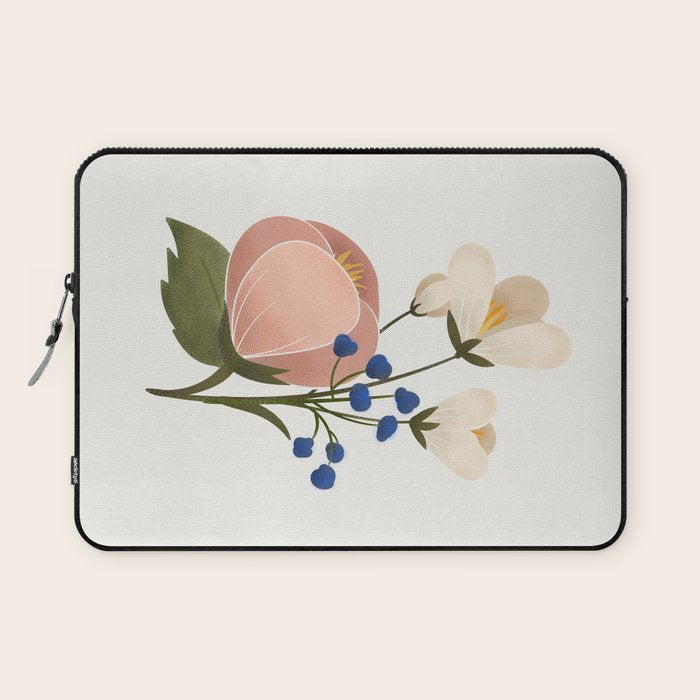 Delicate florals Laptop Sleeve Gallery Image 1