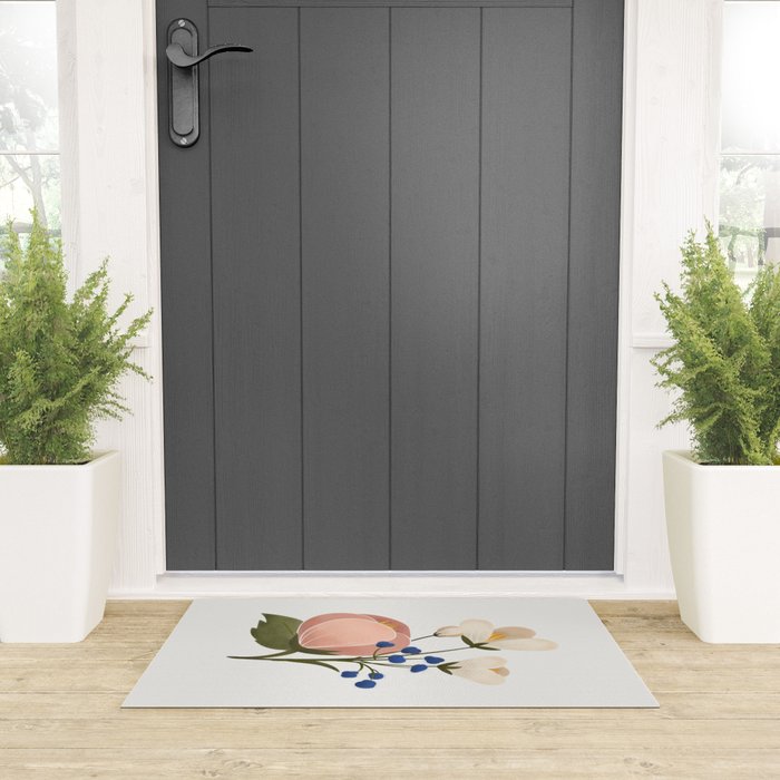 Delicate florals Welcome Mat Gallery Image 3