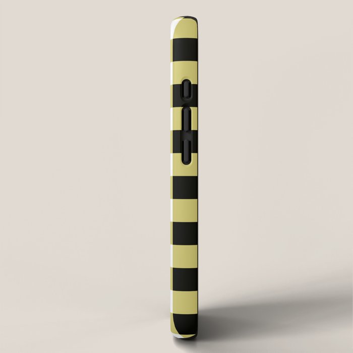 Gingham Large Yellow Black White iPhone Case Gallery Image 2