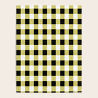 Gingham Large Yellow Black White Poster Gallery Image 4