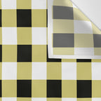Gingham Large Yellow Black White Wall Tapestry Gallery Image 3