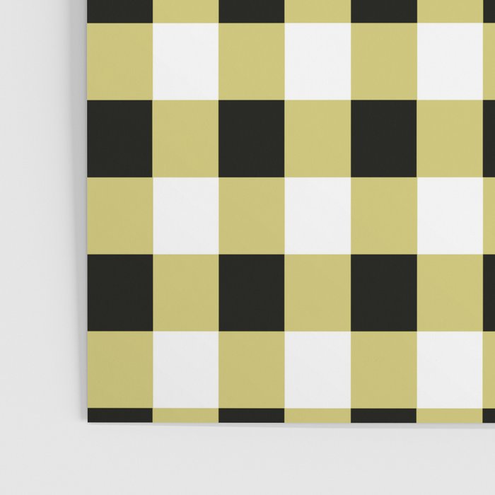 Gingham Large Yellow Black White Poster Gallery Image 3