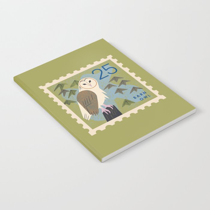 Barn Owl Postage Stamp Notebook Gallery Image 2