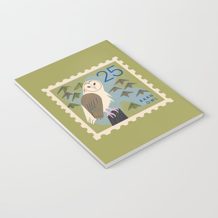 Barn Owl Postage Stamp Notebook Gallery Image 3