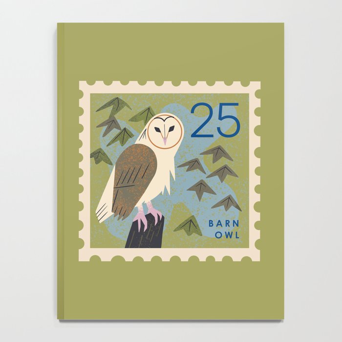 Barn Owl Postage Stamp Notebook Gallery Image 4