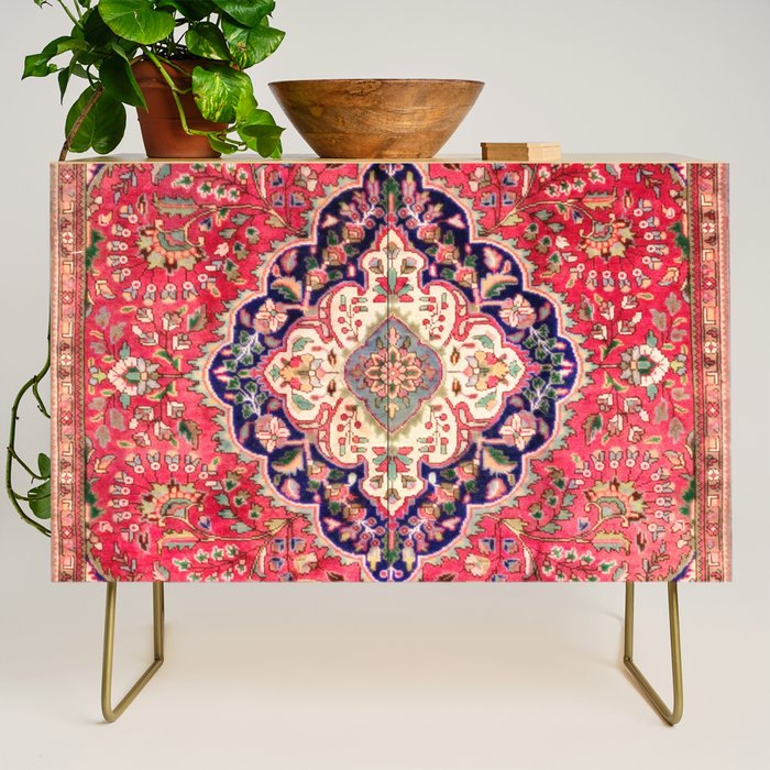 Tabriz Antique Persian Rug Print Credenza Gallery Image 1